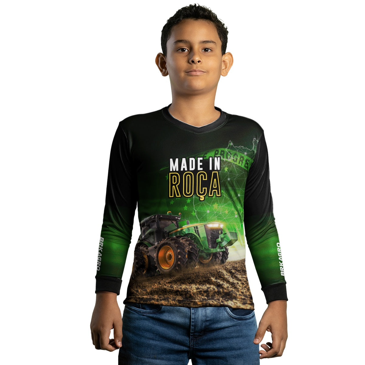 Camisa Infantil Agro Brk Made in Roça com Proteção Solar UV50+ - Brk Agro
