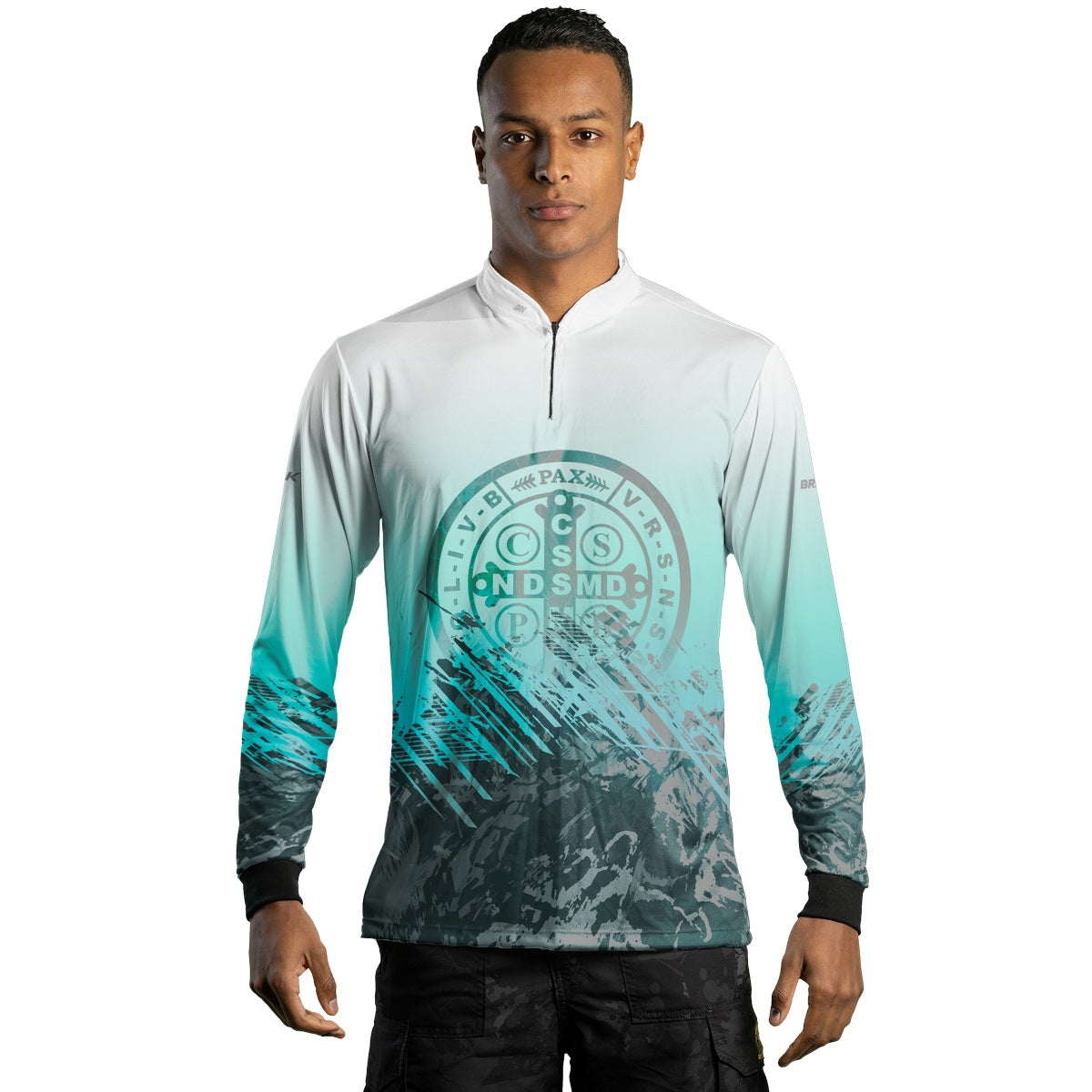 Camisa Agro Brk São Bento Ciano Claro com Proteção Solar UV50+ - Brk Agro