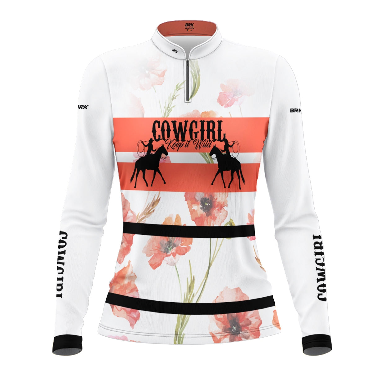 Camisa Feminina Agro Brk Cowgirl Branca com Proteção Solar UV50+ - Brk Agro