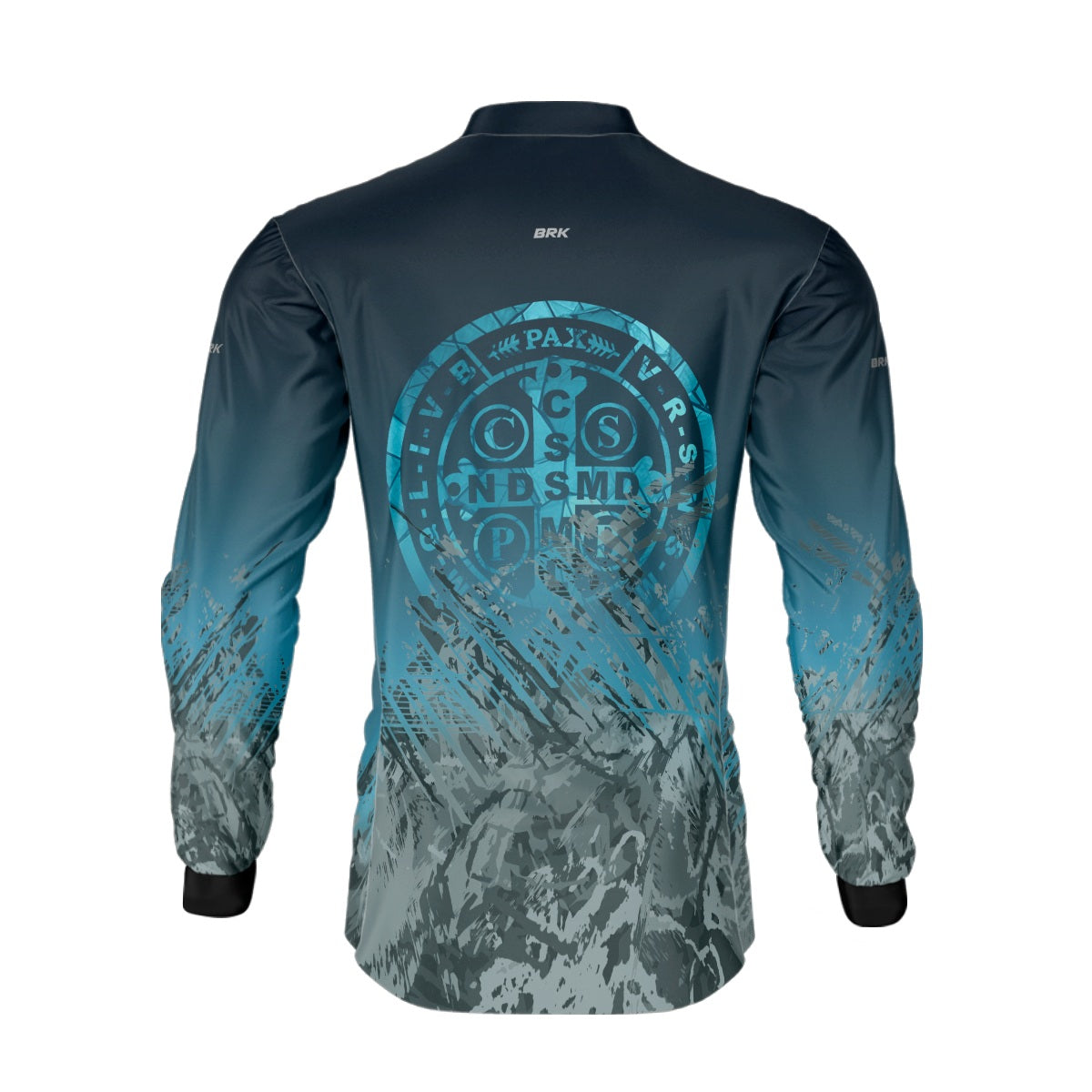 Camisa Agro Brk São Bento Ciano Escuro com Proteção Solar UV50+ - Brk Agro