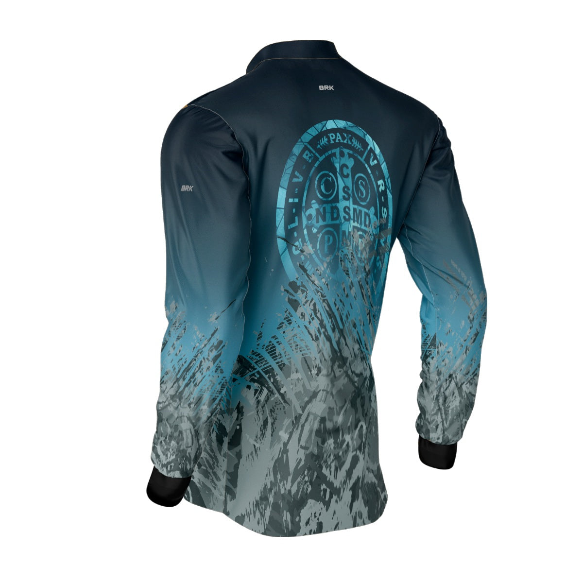 Camisa Agro Brk São Bento Ciano Escuro com Proteção Solar UV50+ - Brk Agro