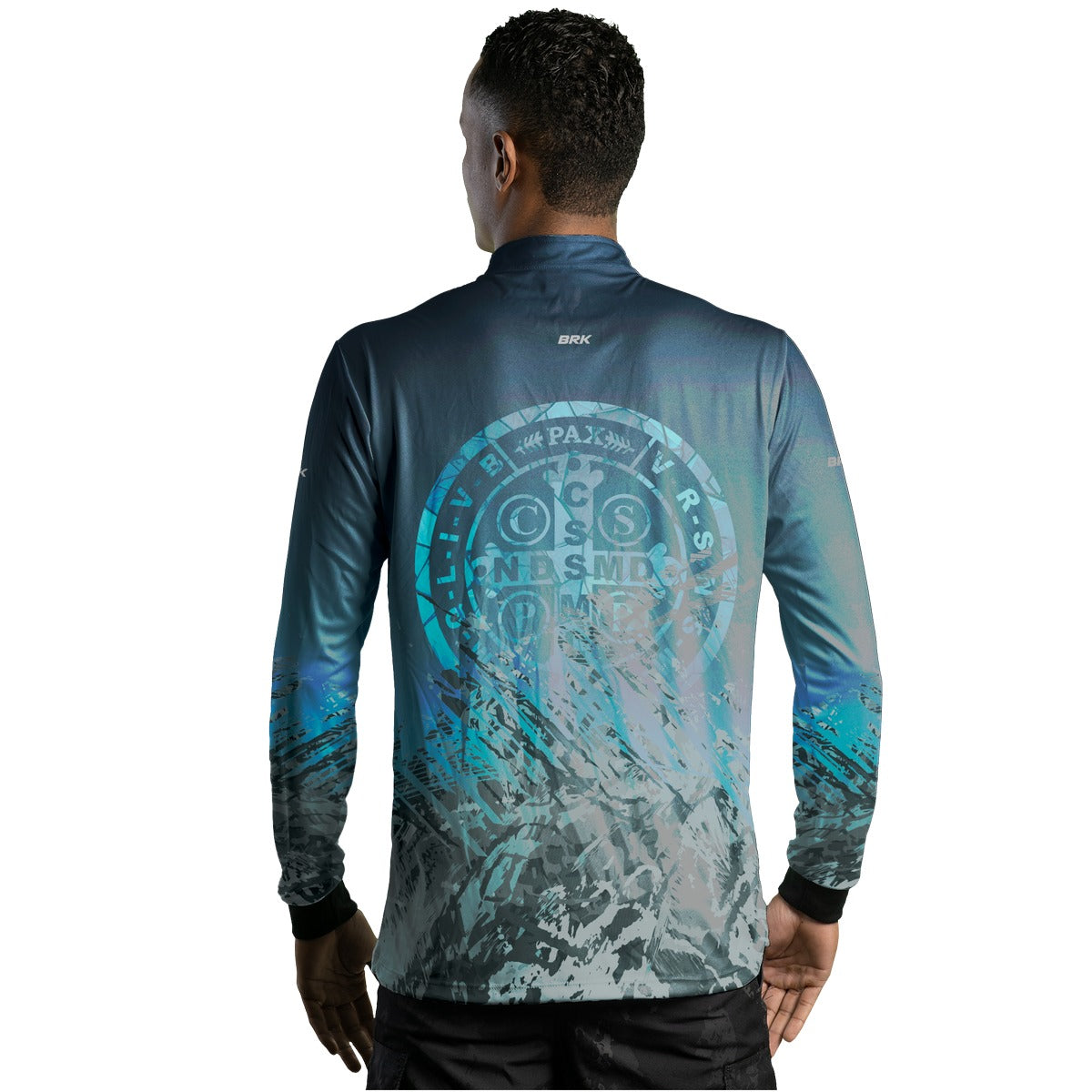 Camisa Agro Brk São Bento Ciano Escuro com Proteção Solar UV50+ - Brk Agro