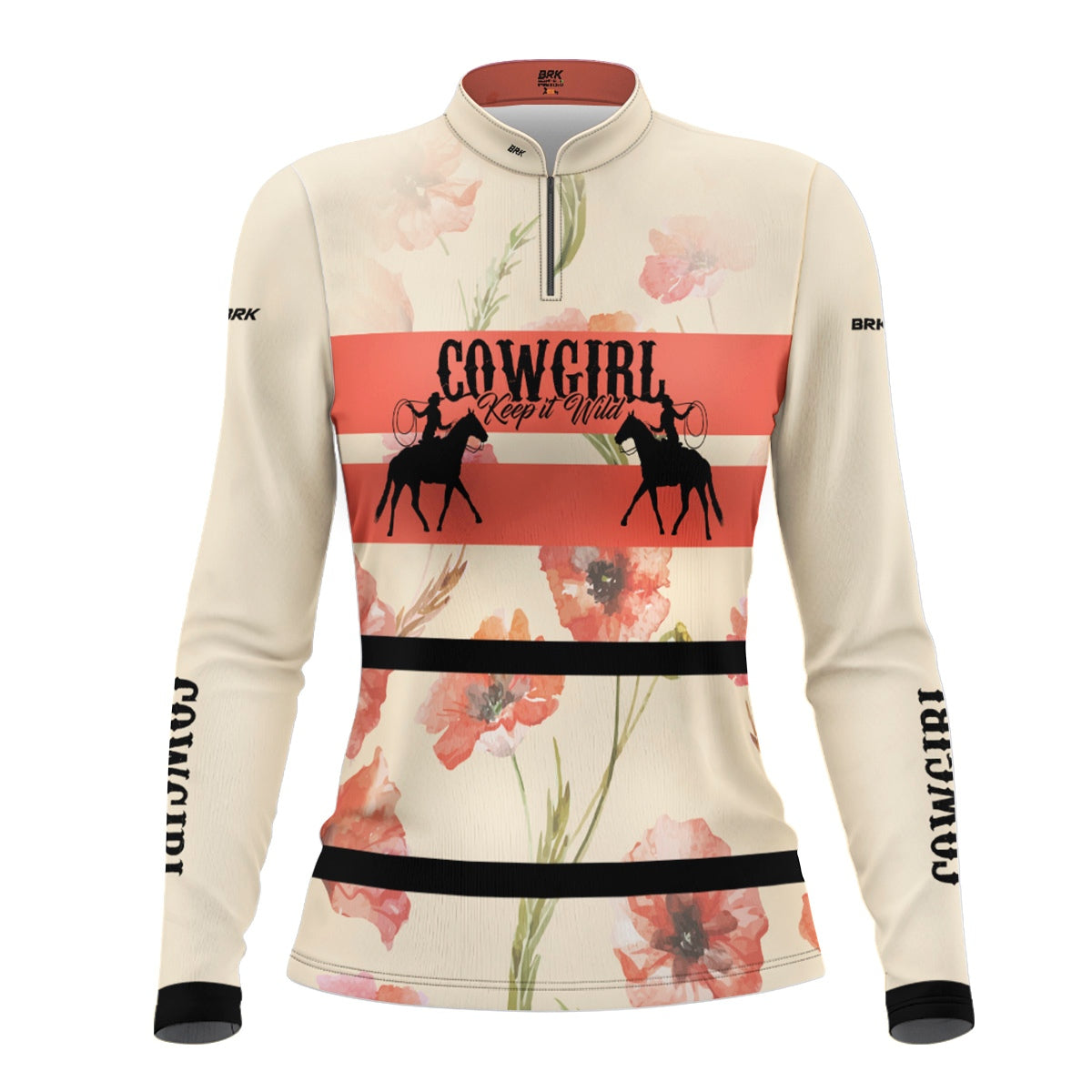 Camisa Feminina Agro Brk Cowgirl Bege com Proteção Solar UV50+ - Brk Agro