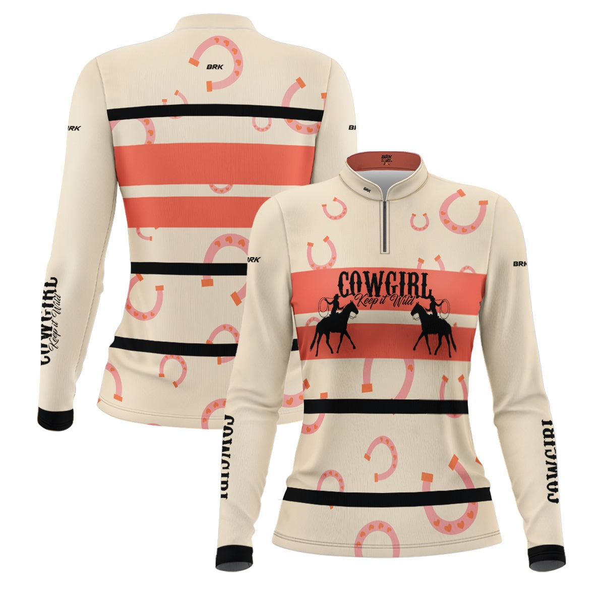 Camisa Feminina Agro Brk Cowgirl Ferradura com Proteção Solar UV50+ - Brk Agro