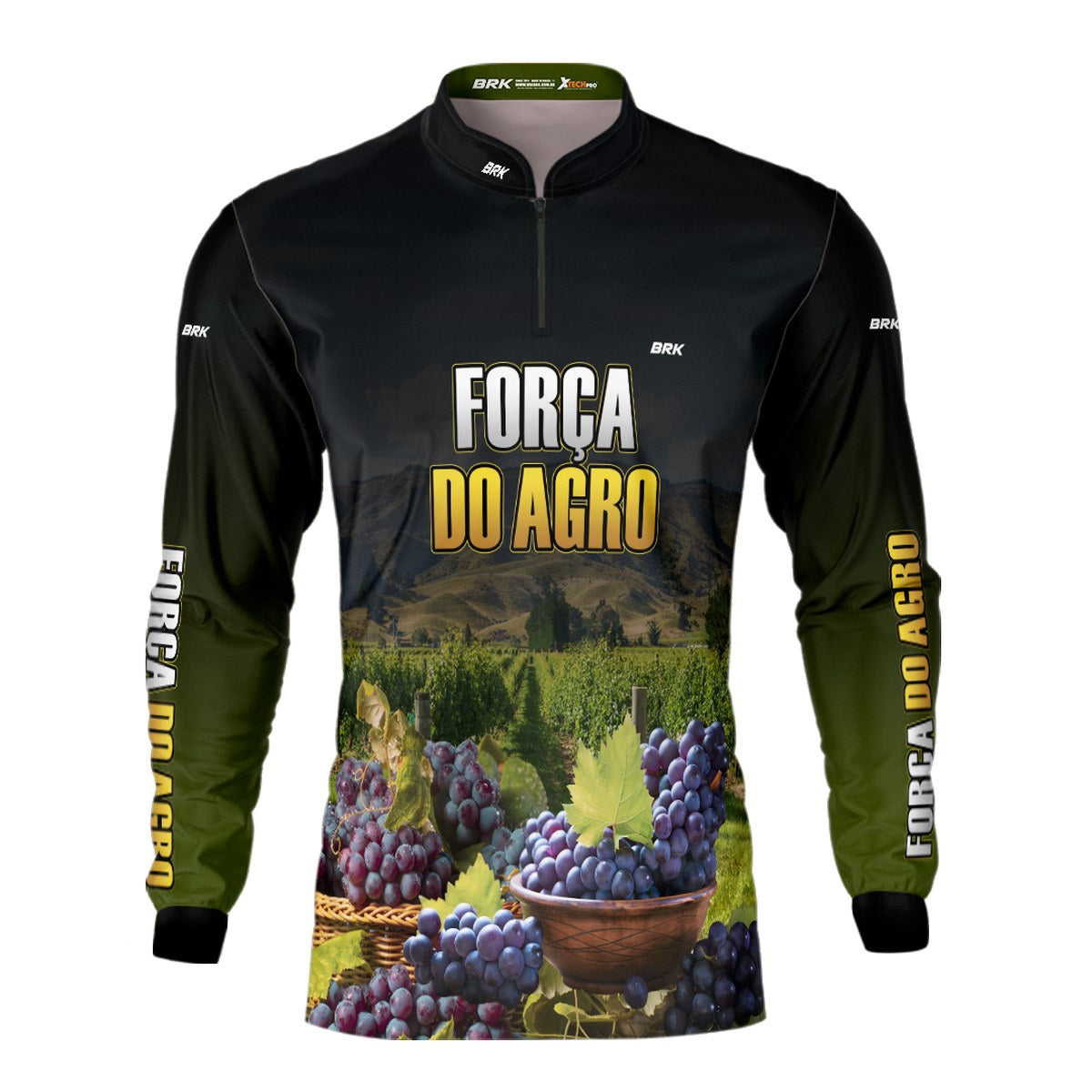 Camisa Agro Brk Força do Agro Produtor de Uva com UV50+ - Brk Agro