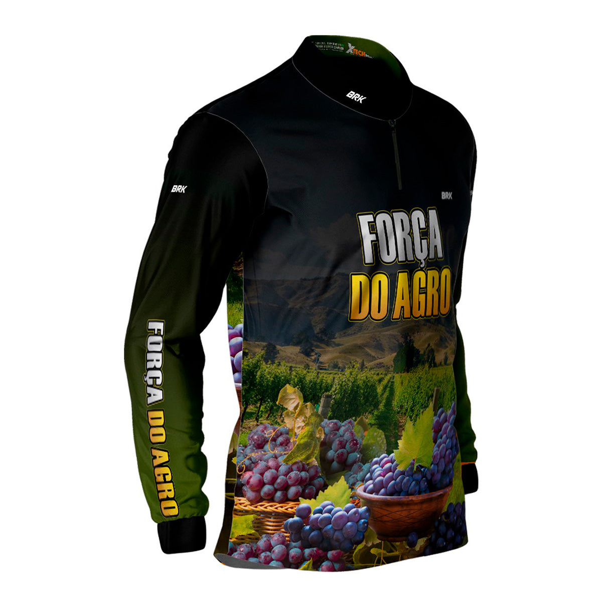 Camisa Agro Brk Força do Agro Produtor de Uva com UV50+ - Brk Agro