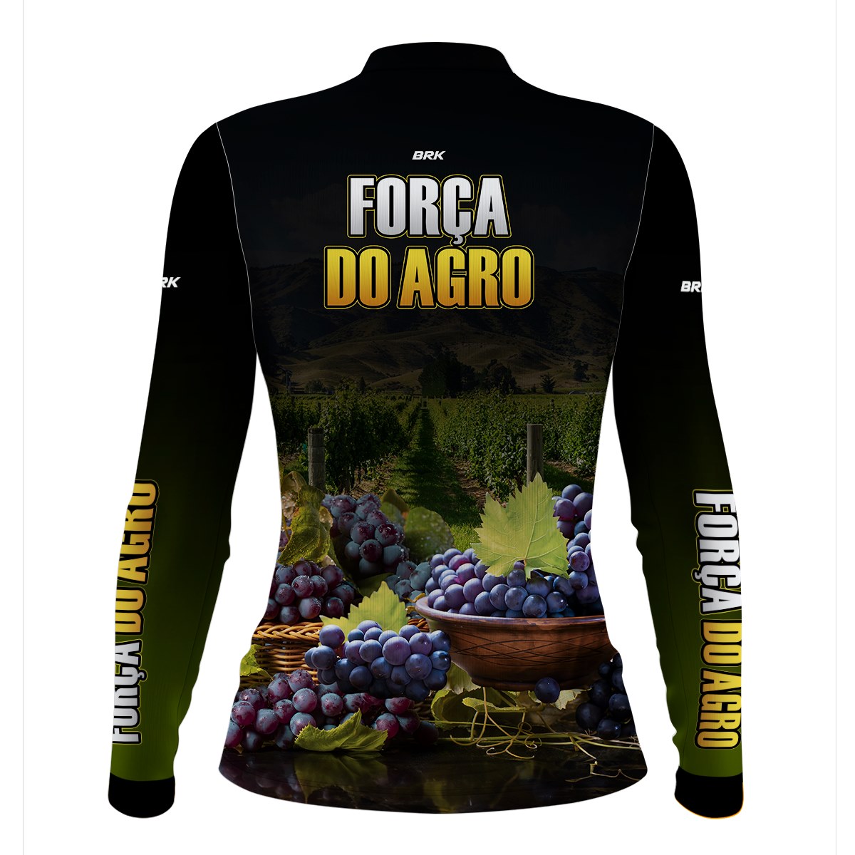 Camisa Feminina Agro Brk Força do Agro Produtor de Uva com UV50+ - Brk Agro