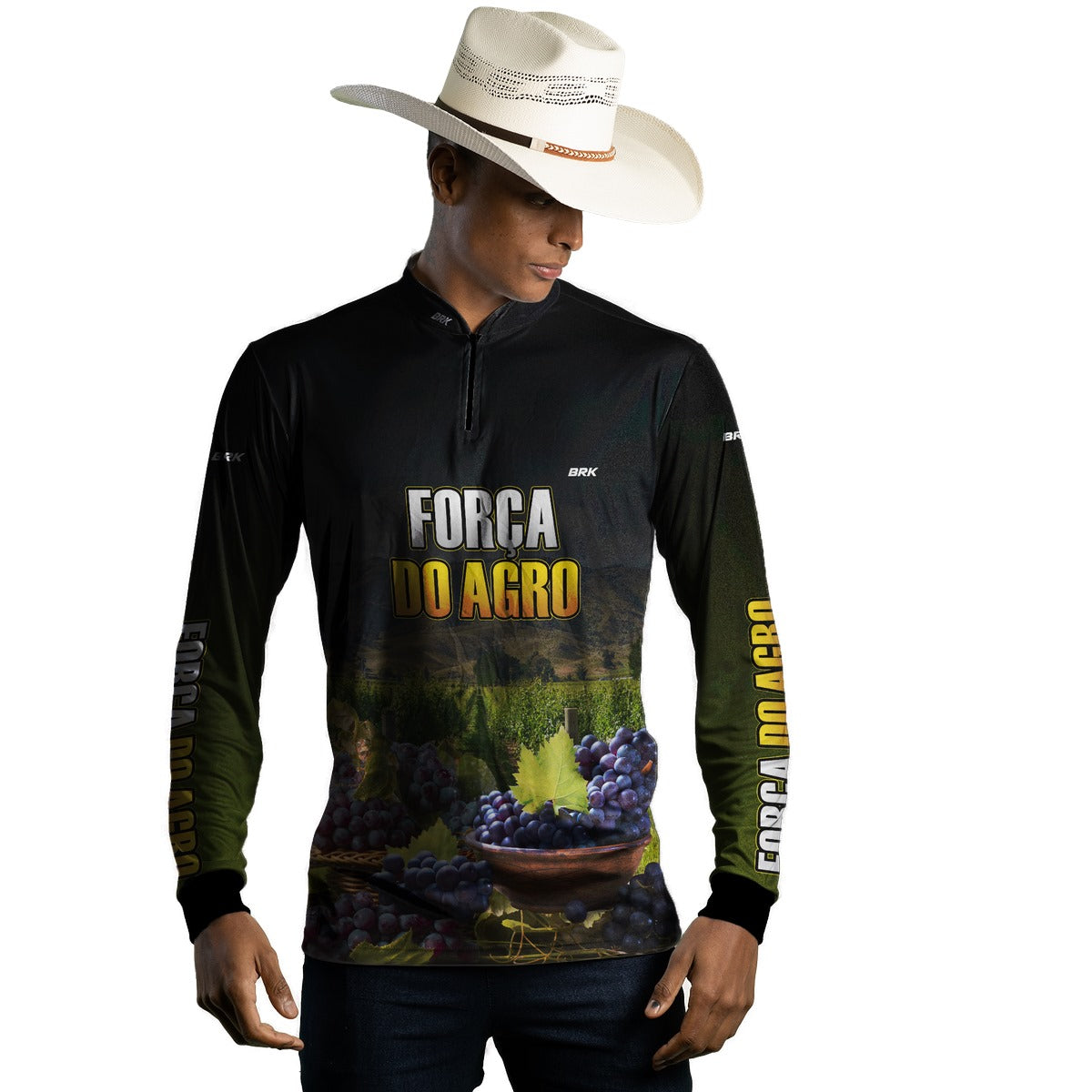 Camisa Agro Brk Força do Agro Produtor de Uva com UV50+ - Brk Agro