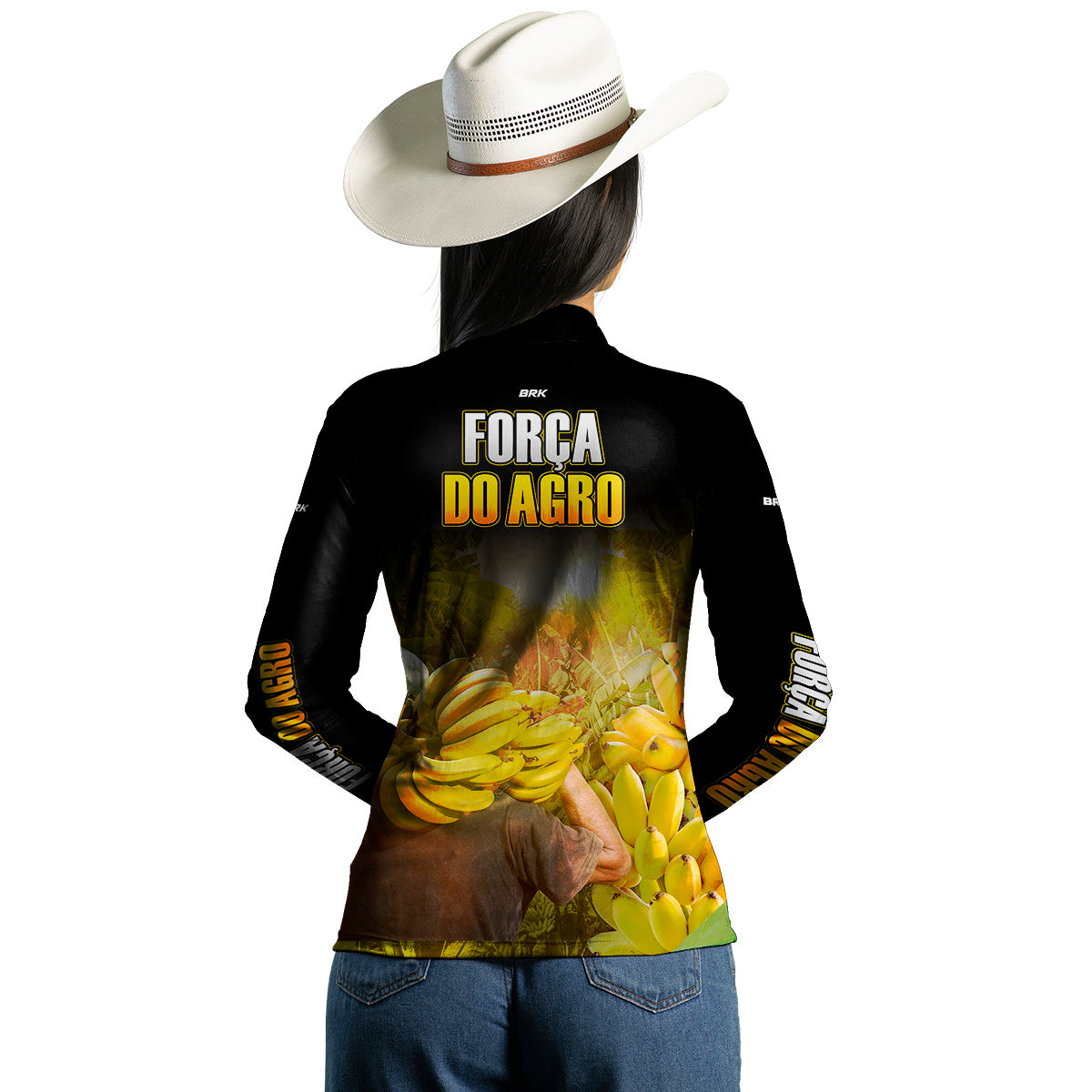 Camisa Feminina Agro Brk A Força do Agro Produtor de Banana com UV50+ - Brk Agro
