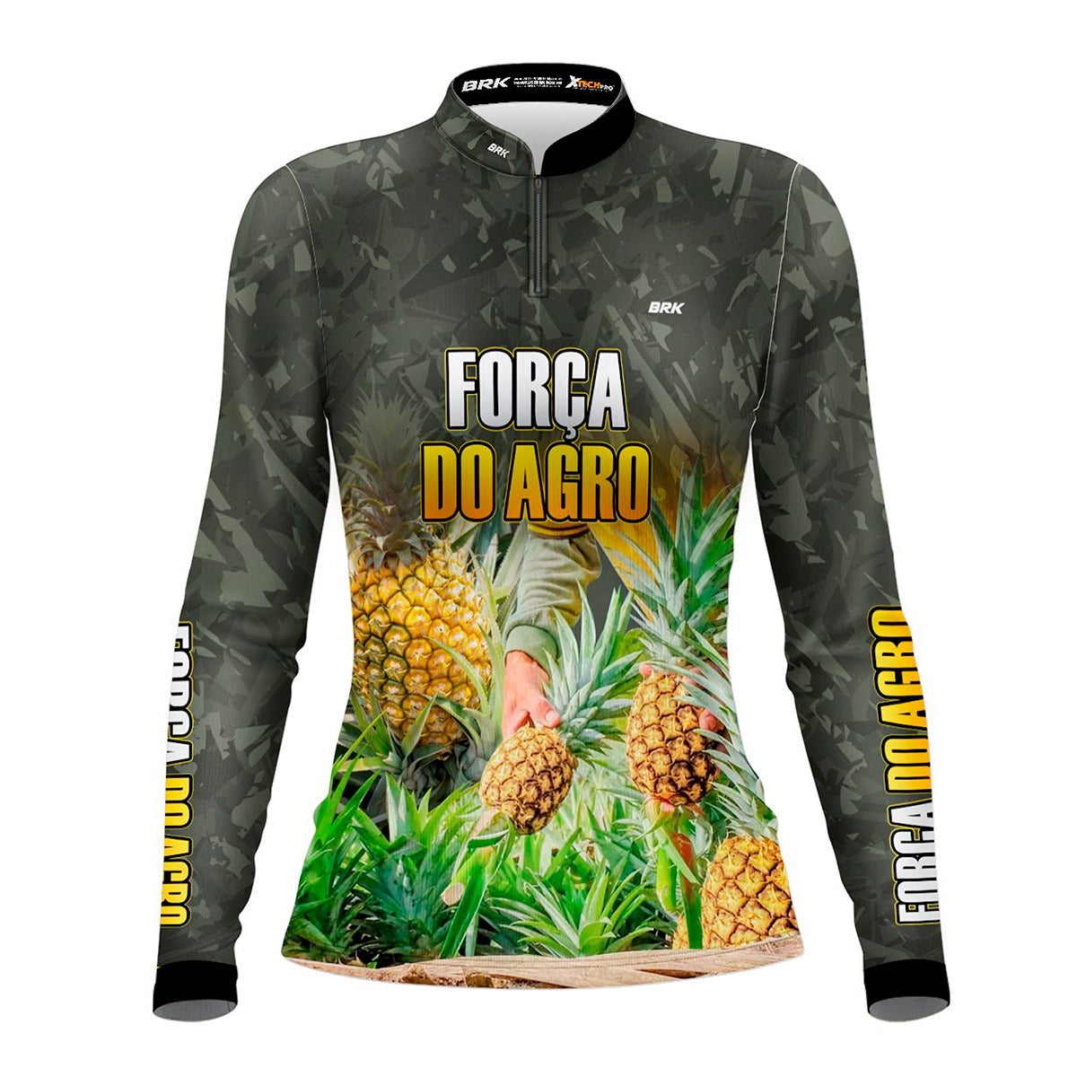 Camisa Feminina Agro Brk A Força do Agro Produtor de Abacaxi com UV50+ - Brk Agro