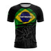 Camisa Agro Feminina Brk Brasil Patriota Preta com Proteção UV50+