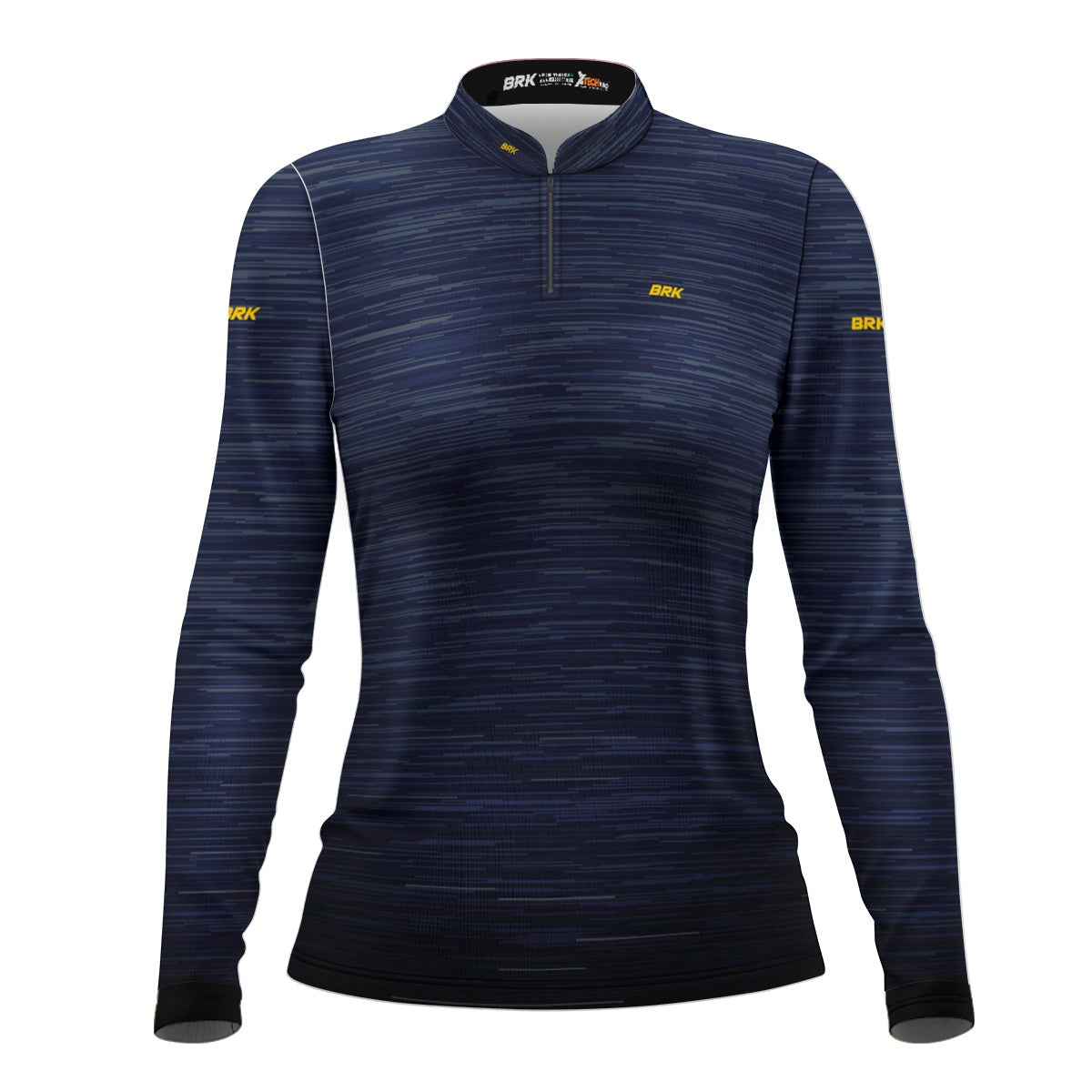 Camisa Agro Feminina Brk Mescla Azul Escuro com Proteção Solar UV50+ - Brk Agro