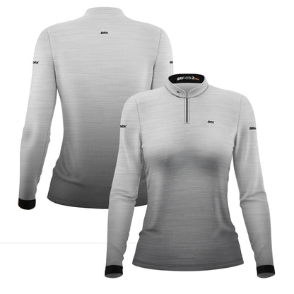 Camisa Agro Feminina Brk Mescla Branca com Proteção Solar UV50+ - Brk Agro