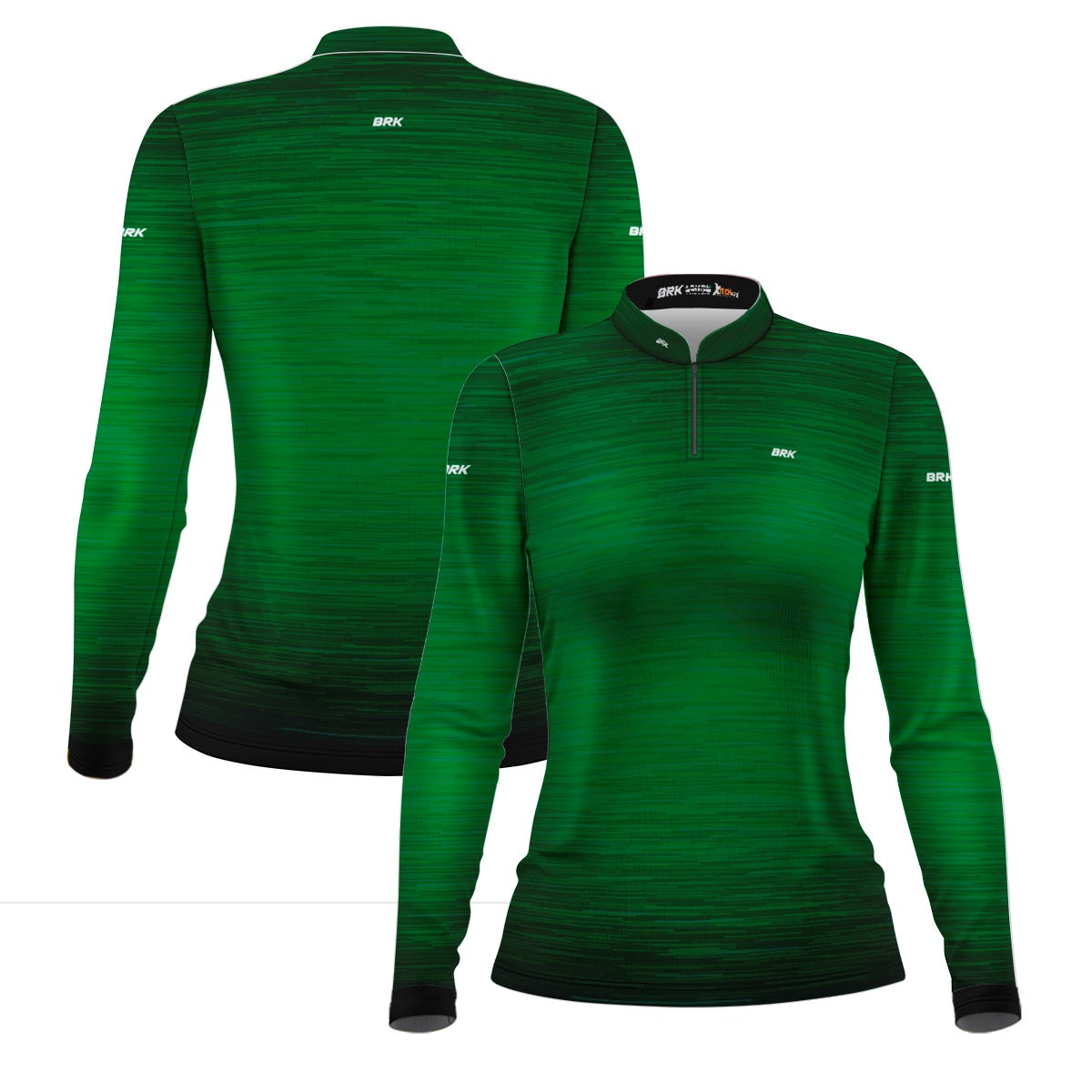 Camisa Agro Feminina Brk Mescla Verde Escuro com Proteção Solar UV50+ - Brk Agro