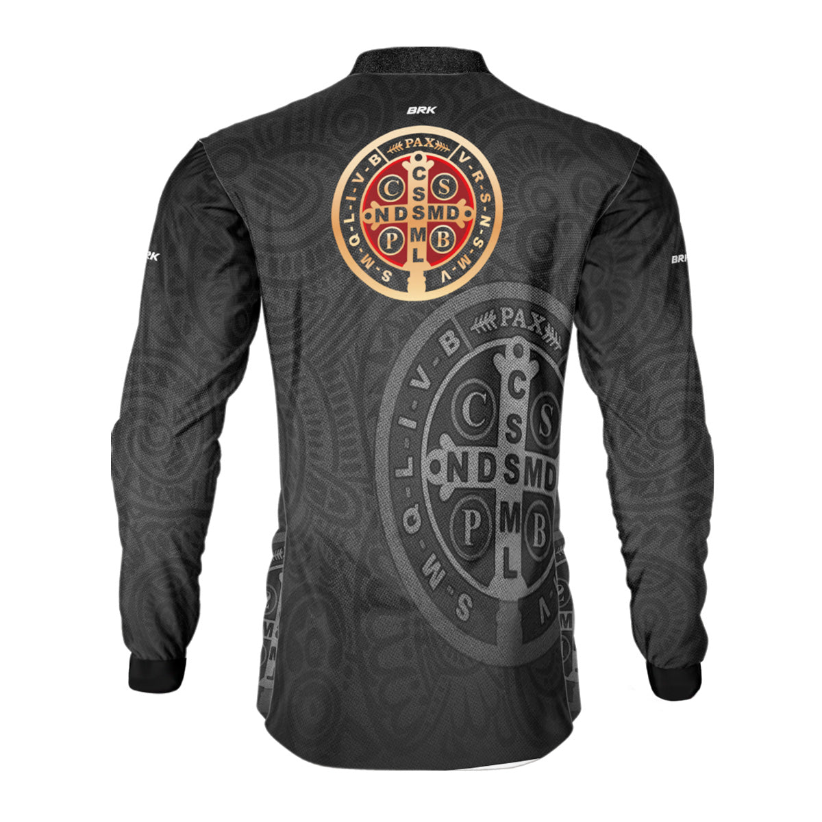 Camisa Agro Brk São Bento Dourado Preta com Proteção Solar UV50+ - Brk Agro