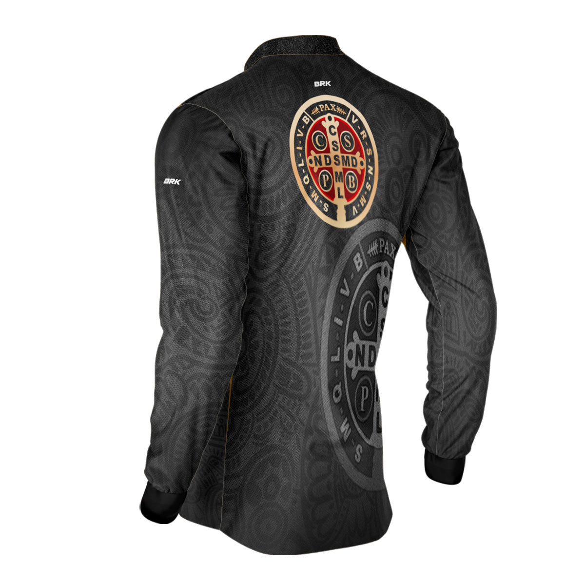 Camisa Agro Brk São Bento Dourado Preta com Proteção Solar UV50+ - Brk Agro