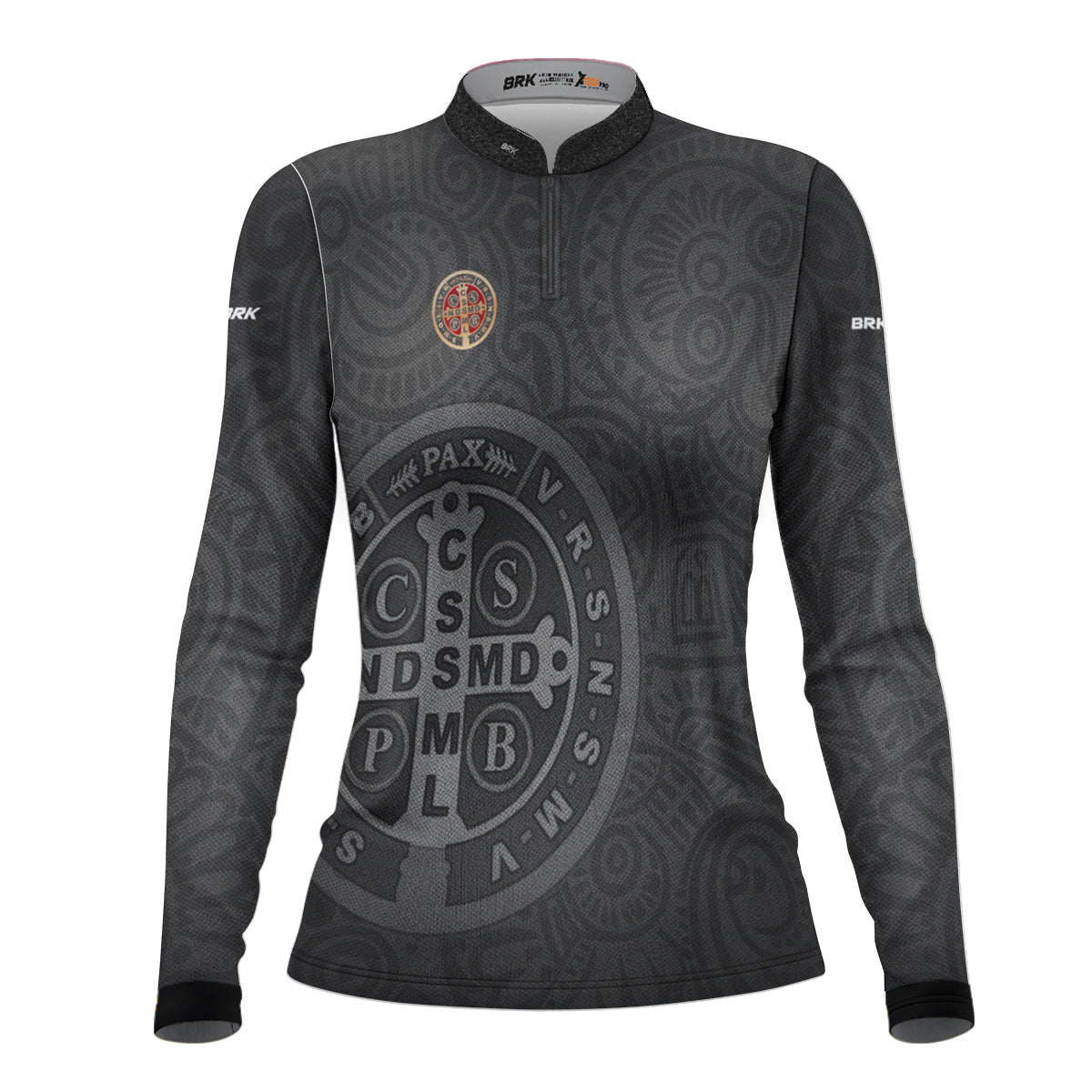 Camisa Feminina Agro  Brk São Bento Dourado Preta com Proteção Solar UV50+ - Brk Agro