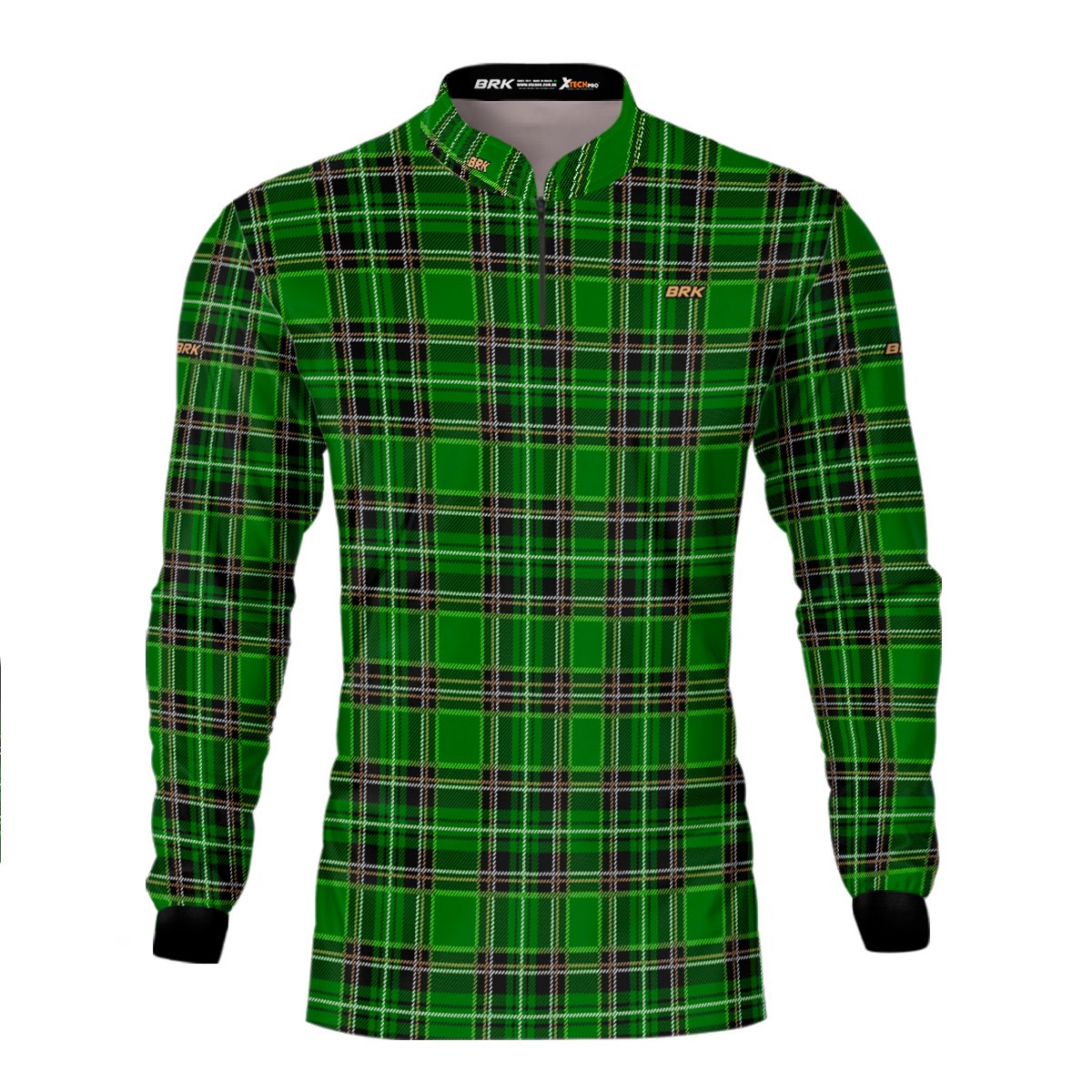 Camisa Country Brk Xadrez Verde com Proteção Solar UV50+ - Brk Agro