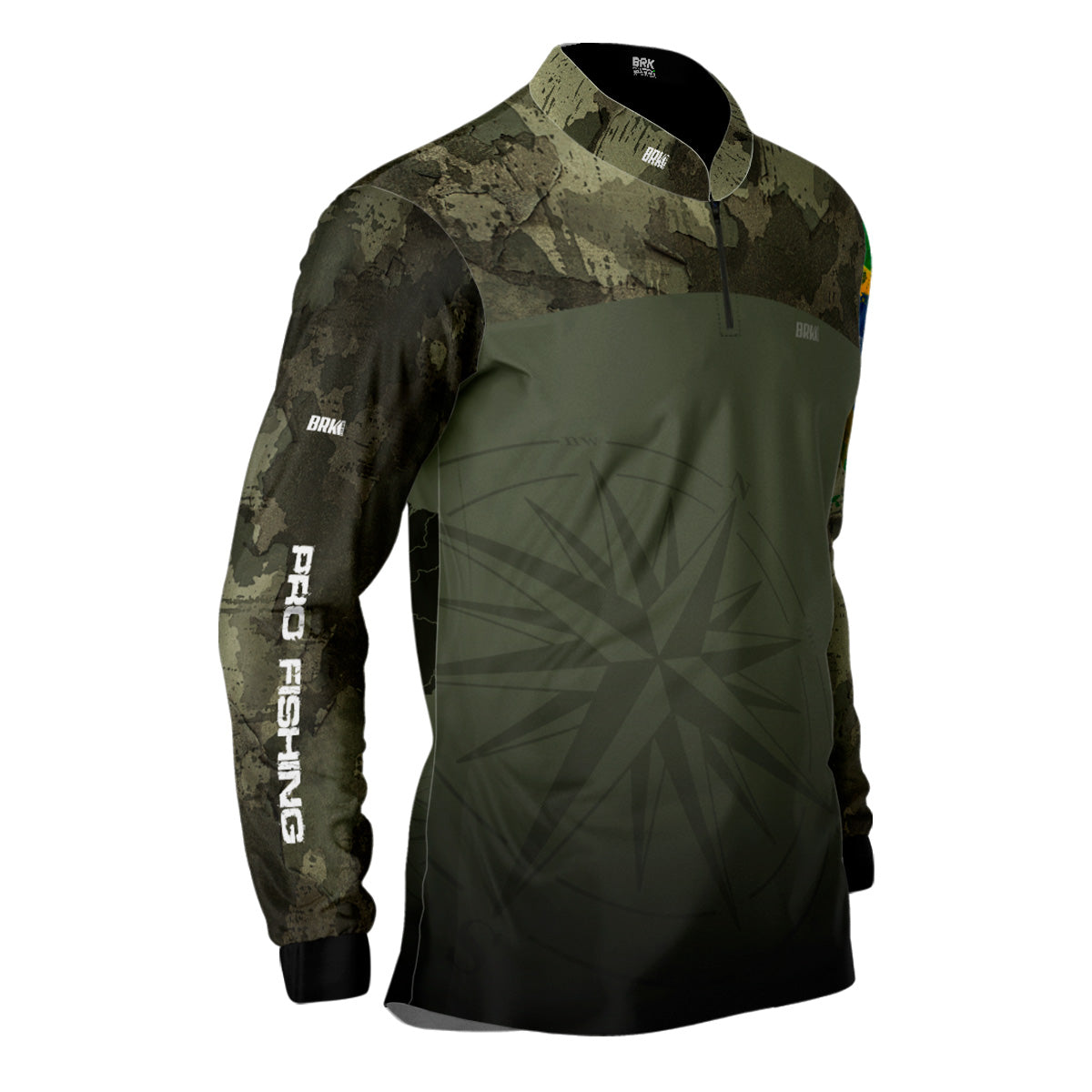 Camisa Agro Brk Bussola Brasil Camuflada com Proteção Solar UV50+
