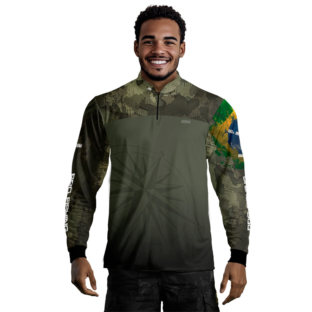 Camisa Agro Brk Bussola Brasil Camuflada com Proteção Solar UV50+