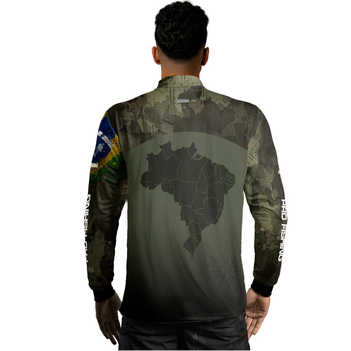 Camisa Agro Brk Bussola Brasil Camuflada com Proteção Solar UV50+
