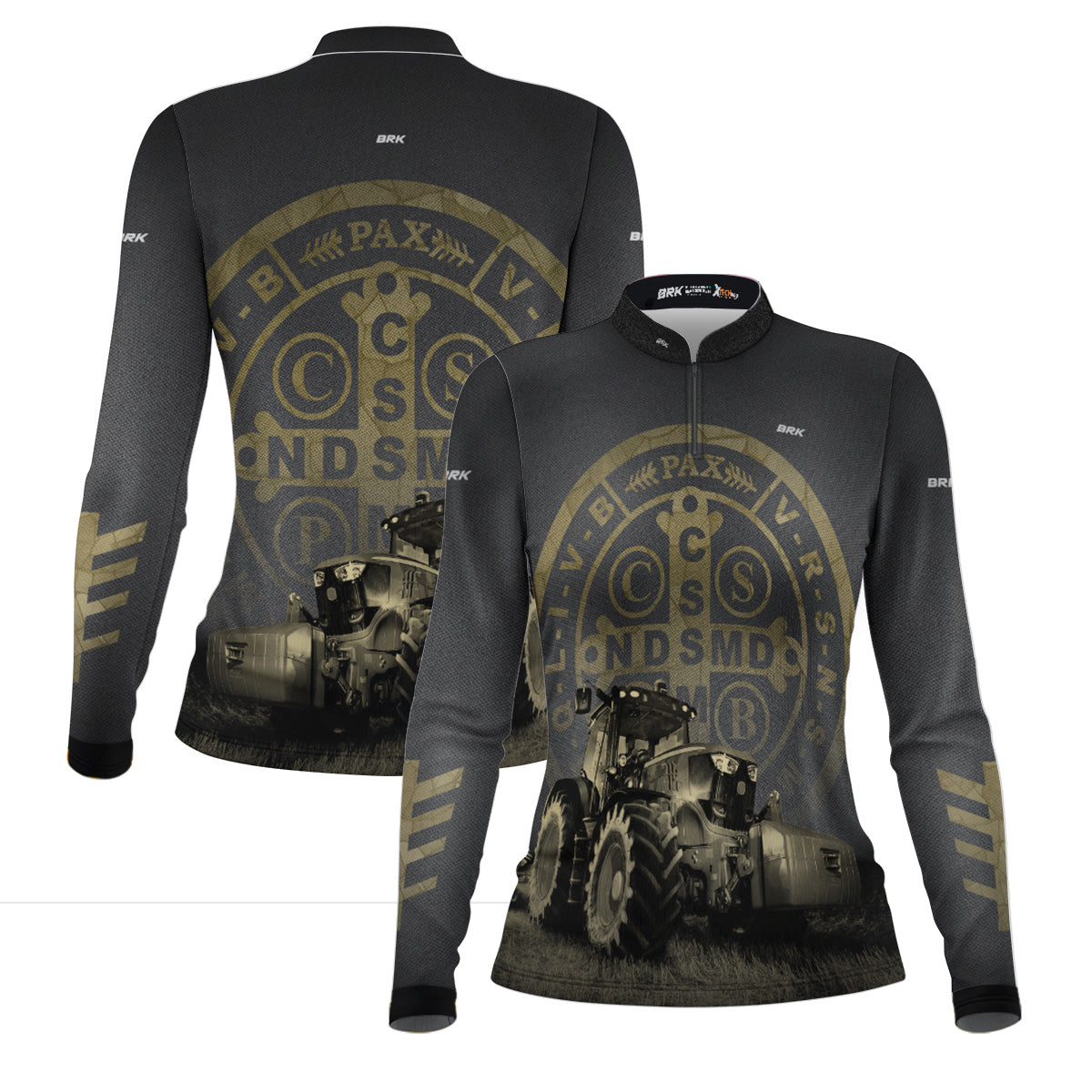 Camisa Feminina Agro  Brk Medalhão São Bento com UV50+ - Brk Agro