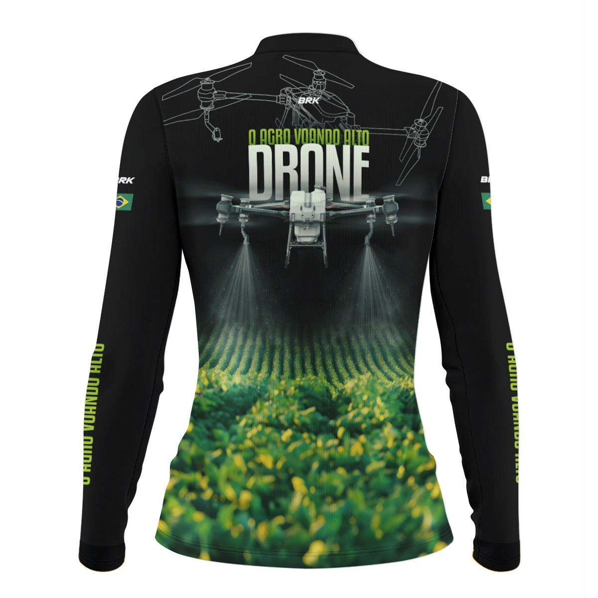 Camisa Agro Feminina Brk Drone T40 Soja com Proteção Solar UV50+ - Brk Agro