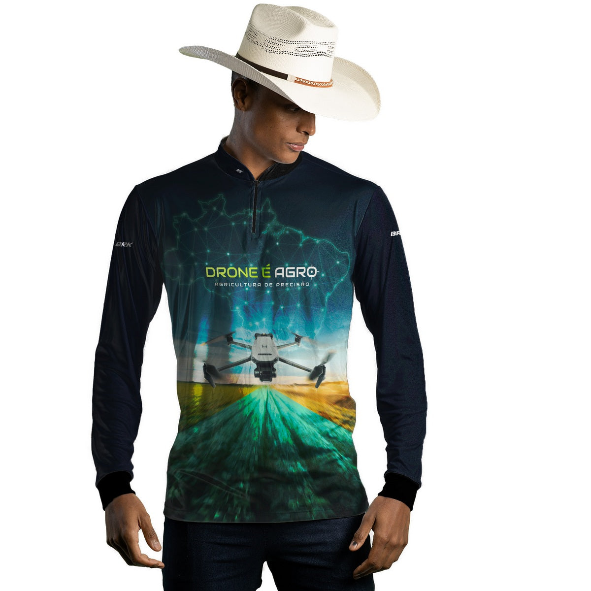 Camisa Agro Brk Drone de Mapeamento Mavic 3 com Proteção Solar UV50+ - Brk Agro