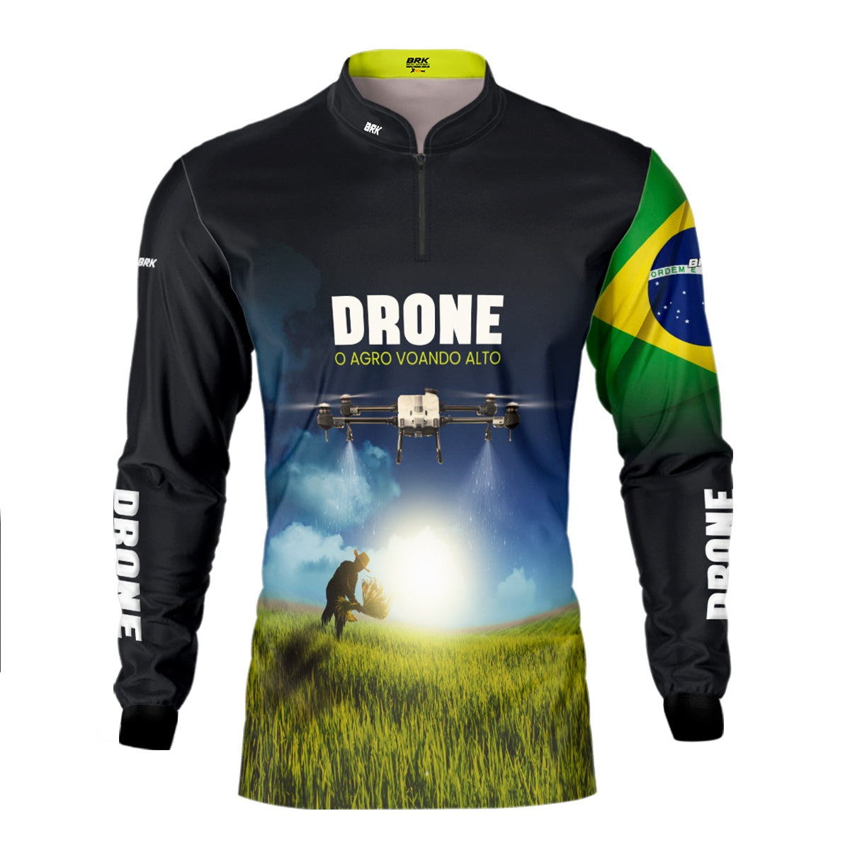 Camisa Agro Brk Drone T20P com Proteção Solar UV50+ - Brk Agro