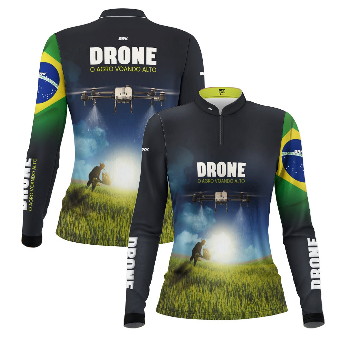 Camisa Agro Feminina Brk Drone T20P com Proteção Solar UV50+ - Brk Agro