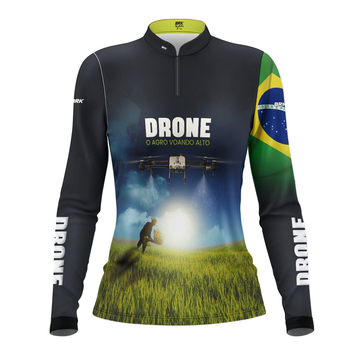 Camisa Agro Feminina Brk Drone T20P com Proteção Solar UV50+ - Brk Agro