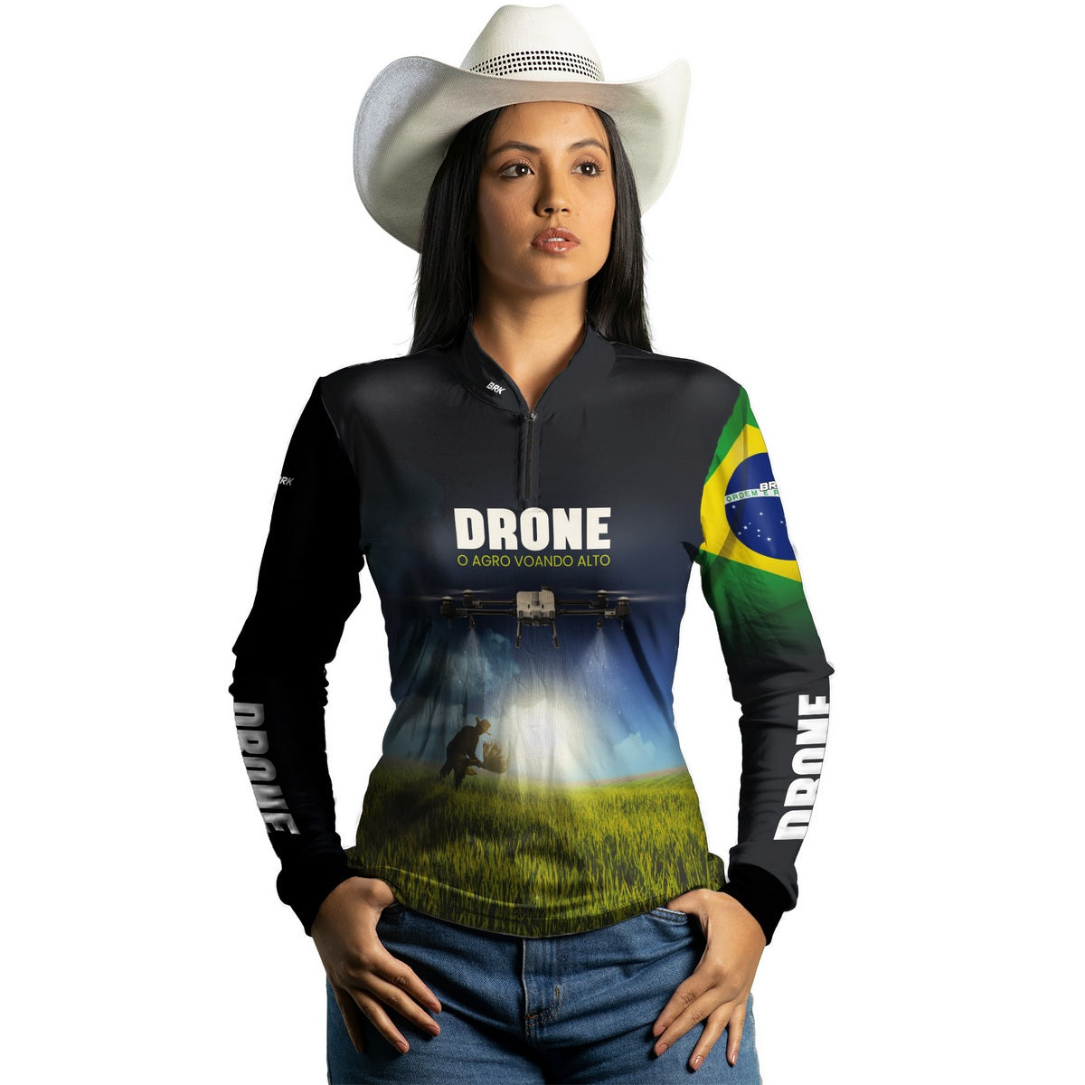 Camisa Agro Feminina Brk Drone T20P com Proteção Solar UV50+ - Brk Agro
