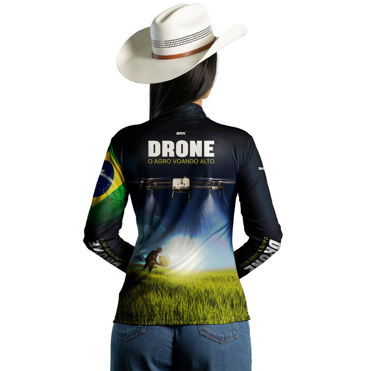 Camisa Agro Feminina Brk Drone T20P com Proteção Solar UV50+ - Brk Agro