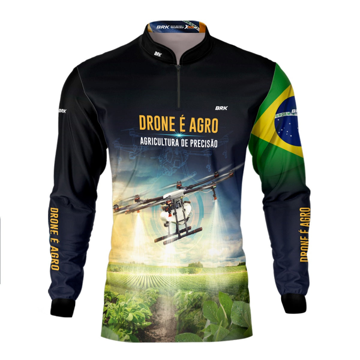 Camisa Agro Brk Drone T40 com Proteção Solar UV50+ - Brk Agro