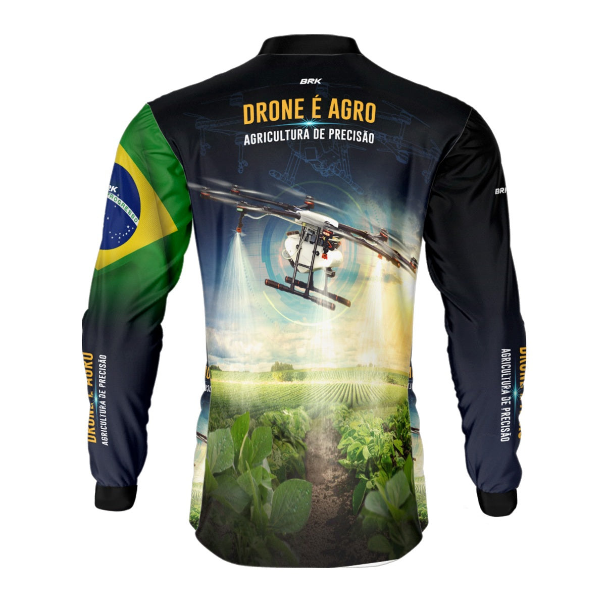 Camisa Agro Brk Drone T40 com Proteção Solar UV50+ - Brk Agro