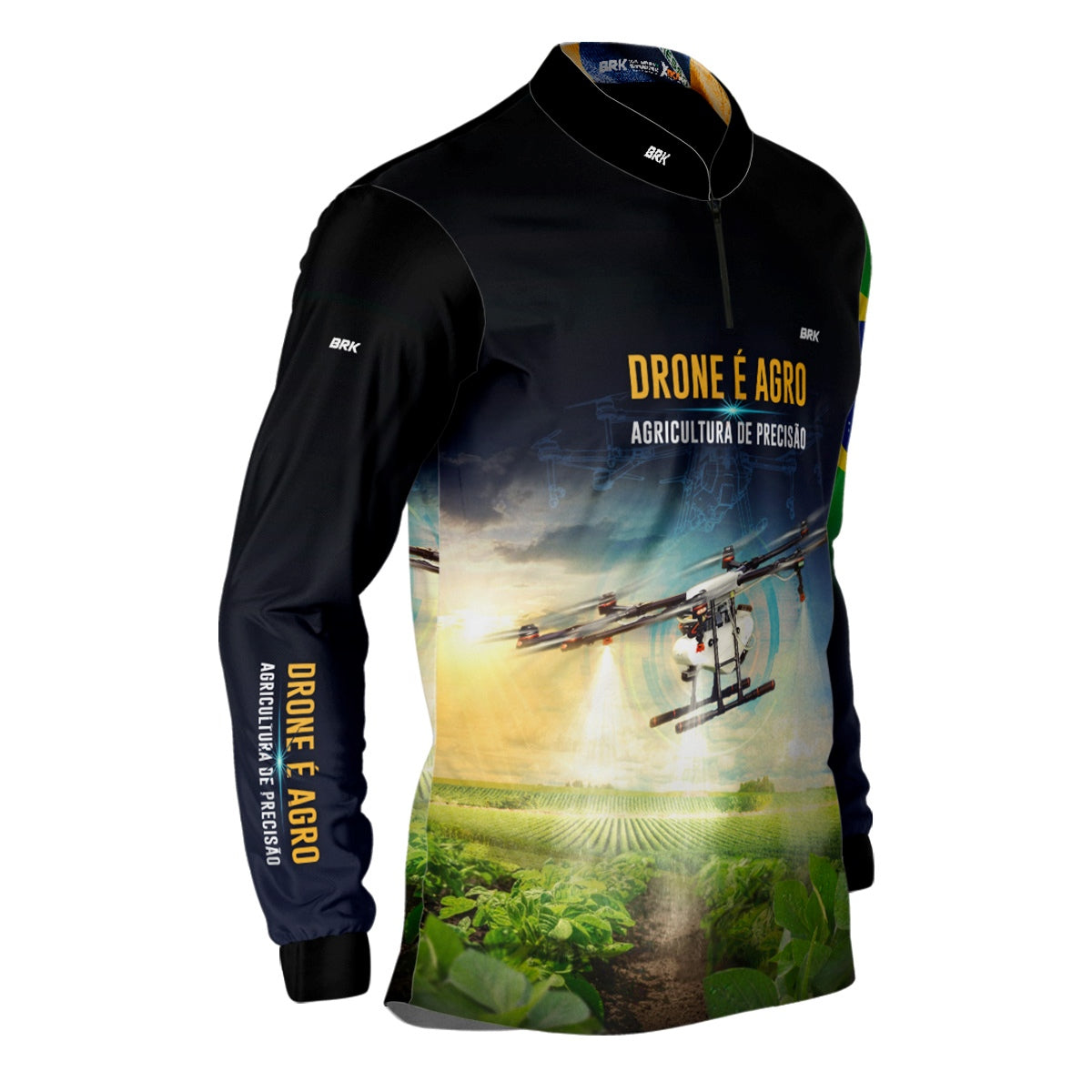 Camisa Agro Brk Drone T40 com Proteção Solar UV50+ - Brk Agro