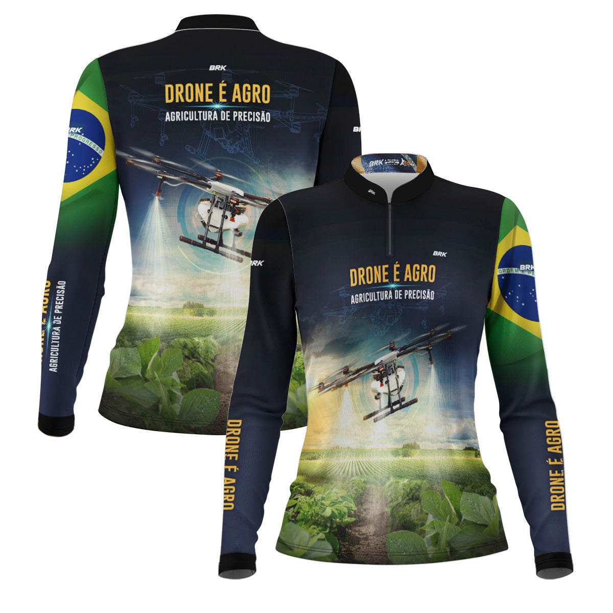Camisa Agro Feminina Brk Drone T40 com Proteção Solar UV50+ - Brk Agro