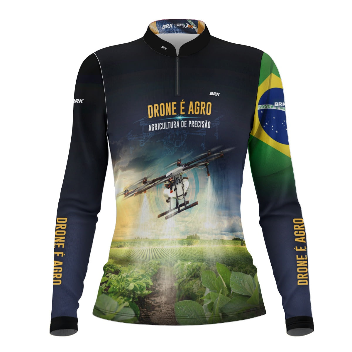 Camisa Agro Feminina Brk Drone T40 com Proteção Solar UV50+ - Brk Agro