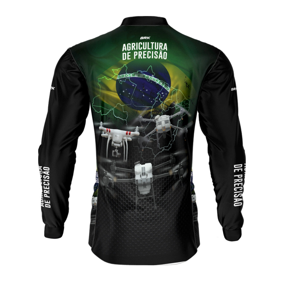 Camisa Agro Brk Drones T40 e Phantom T10 com Proteção Solar UV50+ - Brk Agro