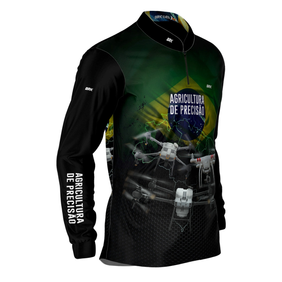 Camisa Agro Brk Drones T40 e Phantom T10 com Proteção Solar UV50+ - Brk Agro