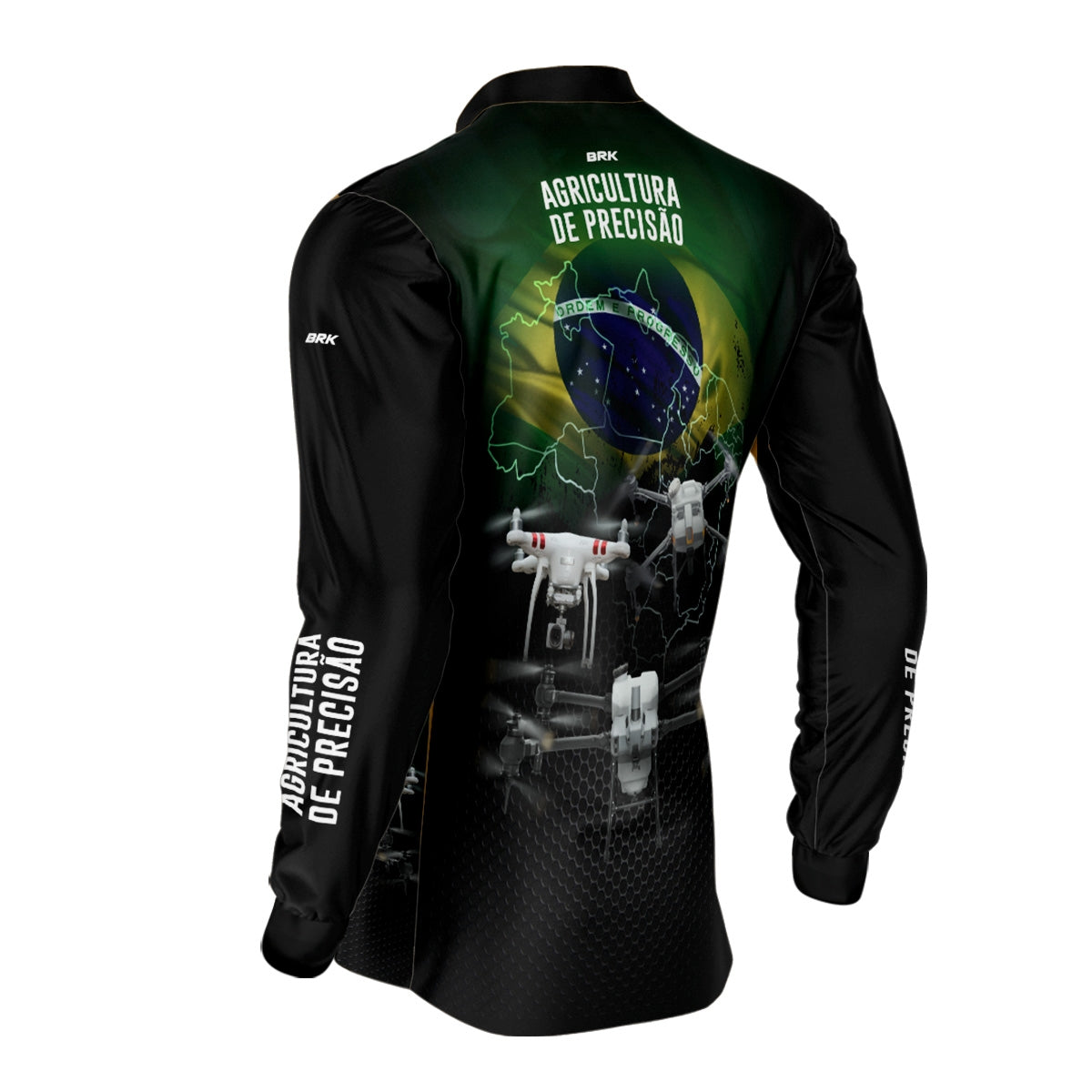 Camisa Agro Brk Drones T40 e Phantom T10 com Proteção Solar UV50+ - Brk Agro