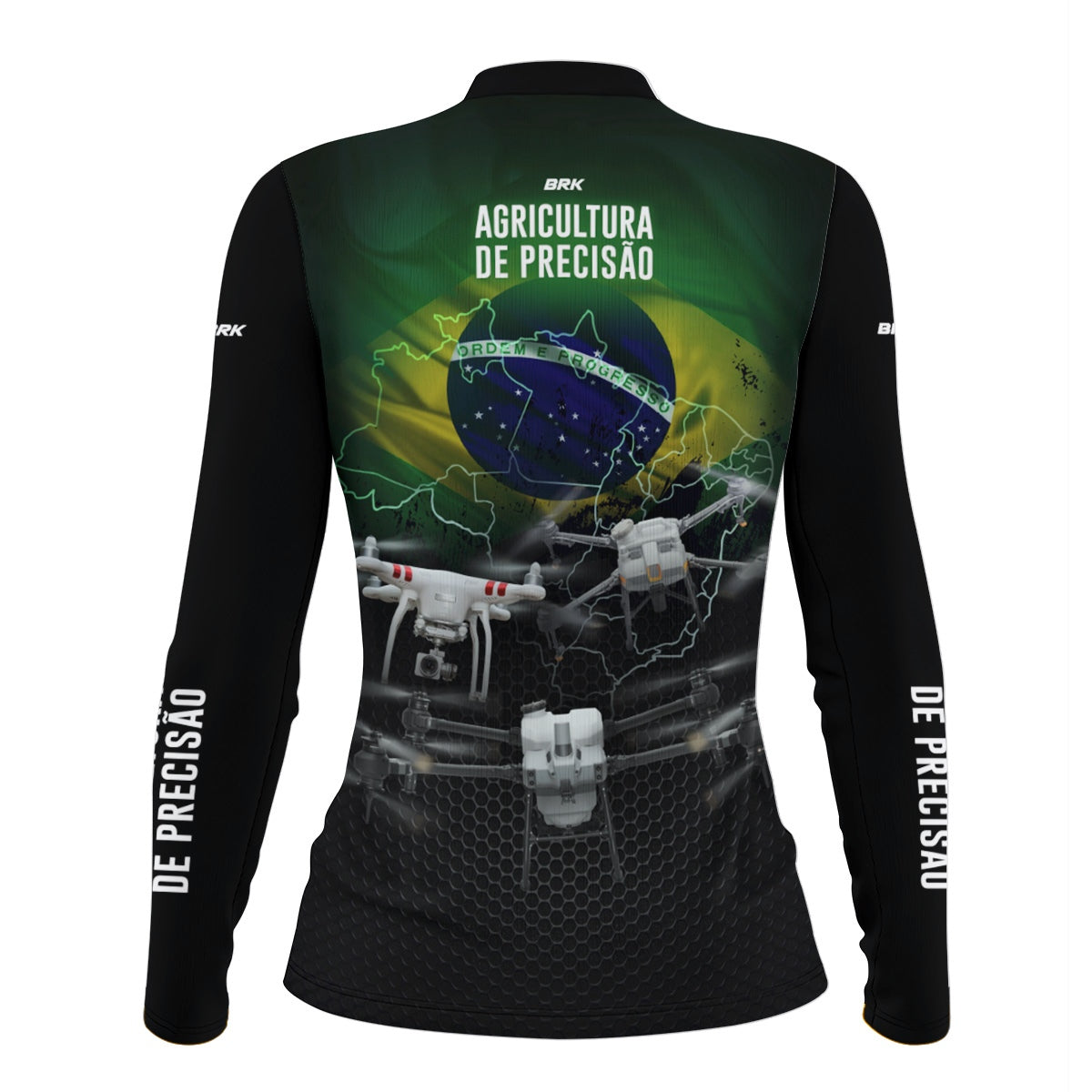 Camisa Agro Feminina Brk Drones T40 e Phantom T10 com Proteção Solar UV50+ - Brk Agro