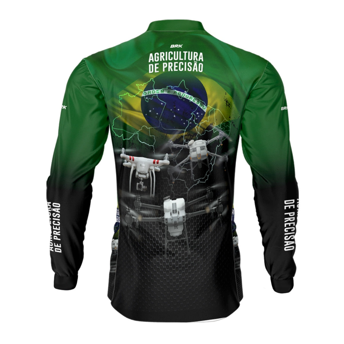 Camisa Agro Brk Drones T40 e Phantom T10 com Proteção Solar UV50+ - Brk Agro