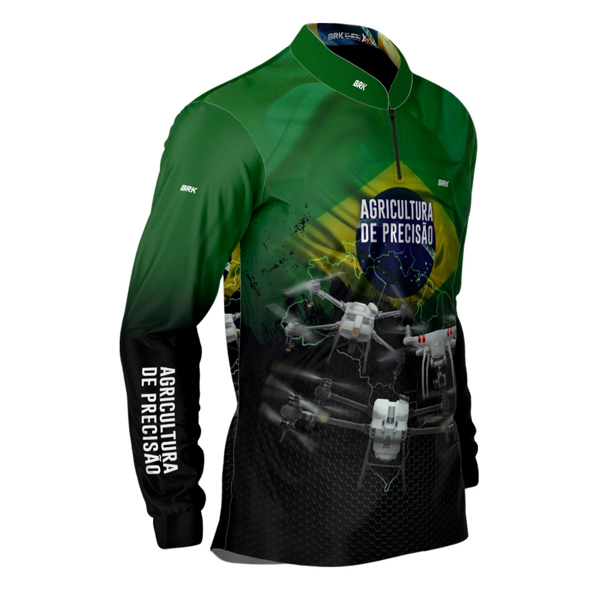 Camisa Agro Brk Drones T40 e Phantom T10 com Proteção Solar UV50+ - Brk Agro
