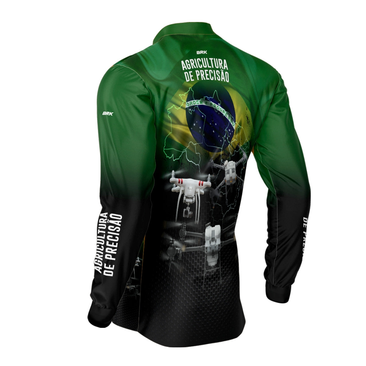Camisa Agro Brk Drones T40 e Phantom T10 com Proteção Solar UV50+ - Brk Agro