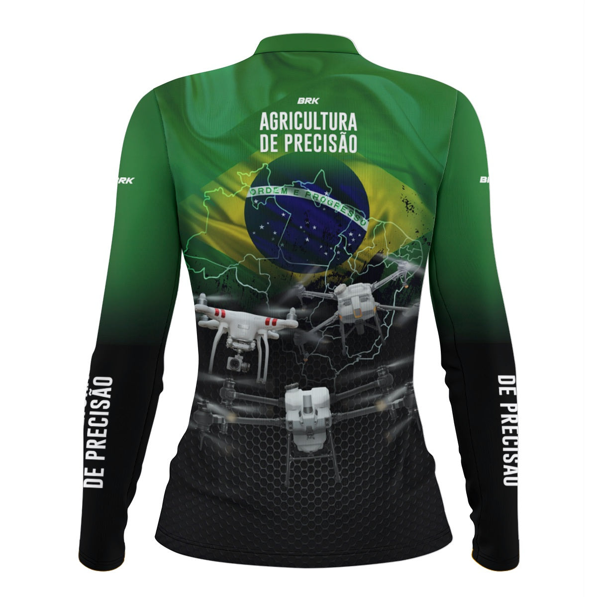 Camisa Agro Feminina Brk Drones T40 e Phantom T10 com Proteção Solar UV50+ - Brk Agro