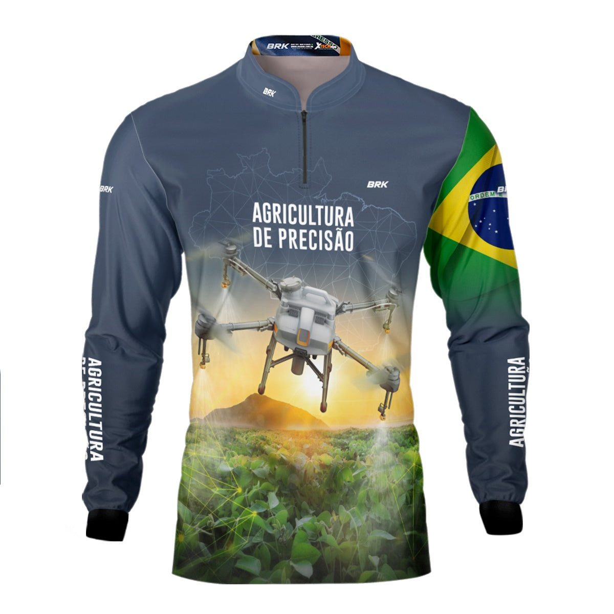 Camisa Agro Brk Drone T10 com Proteção Solar UV50+ - Brk Agro