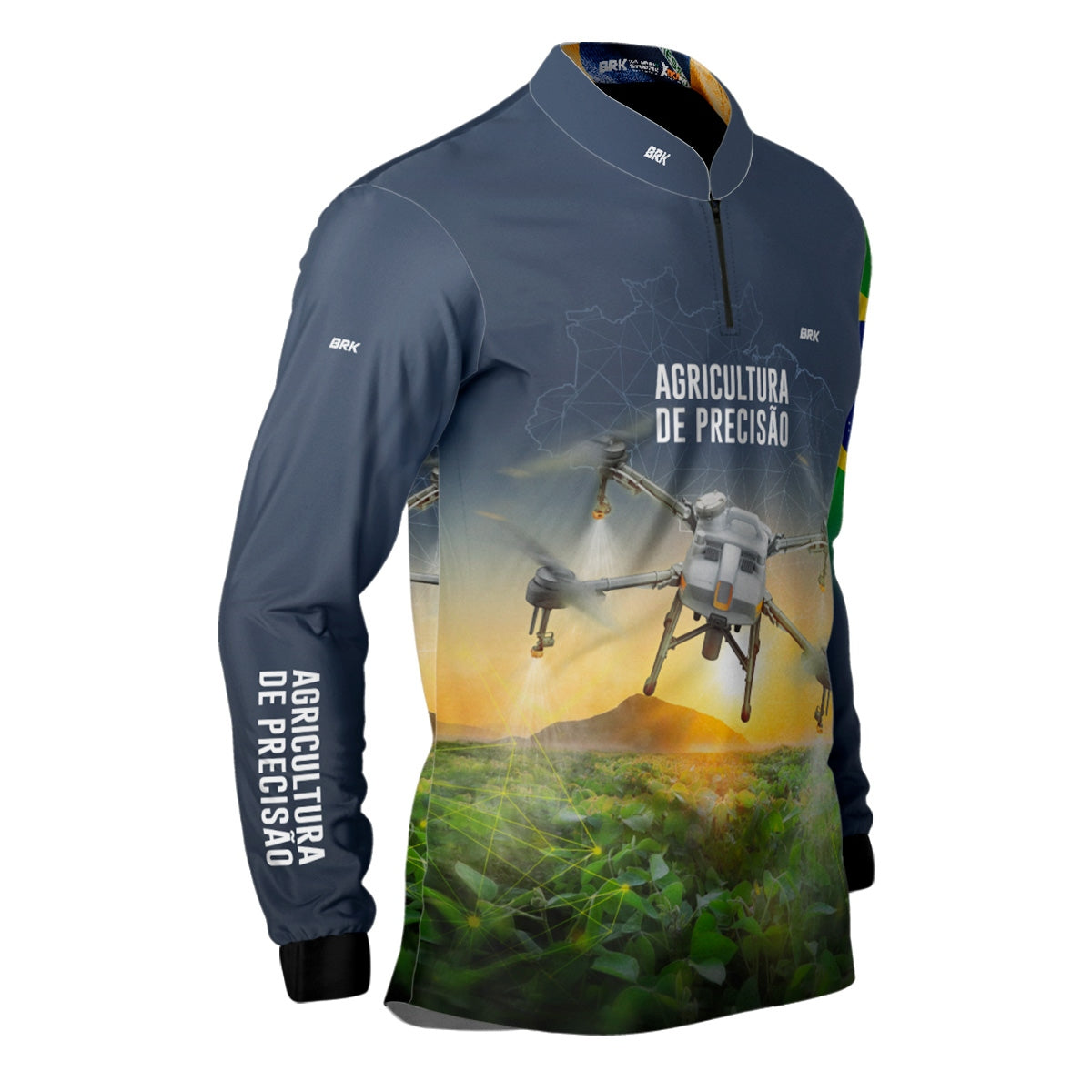 Camisa Agro Brk Drone T10 com Proteção Solar UV50+ - Brk Agro
