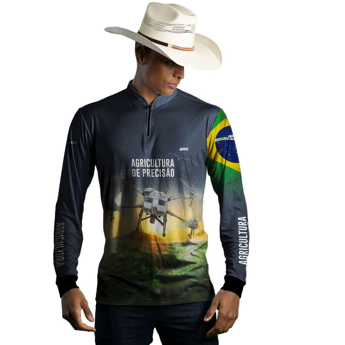 Camisa Agro Brk Drone T10 com Proteção Solar UV50+ - Brk Agro