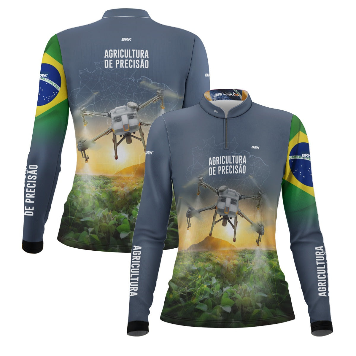 Camisa Agro Feminina Brk Drone T10 com Proteção Solar UV50+ - Brk Agro